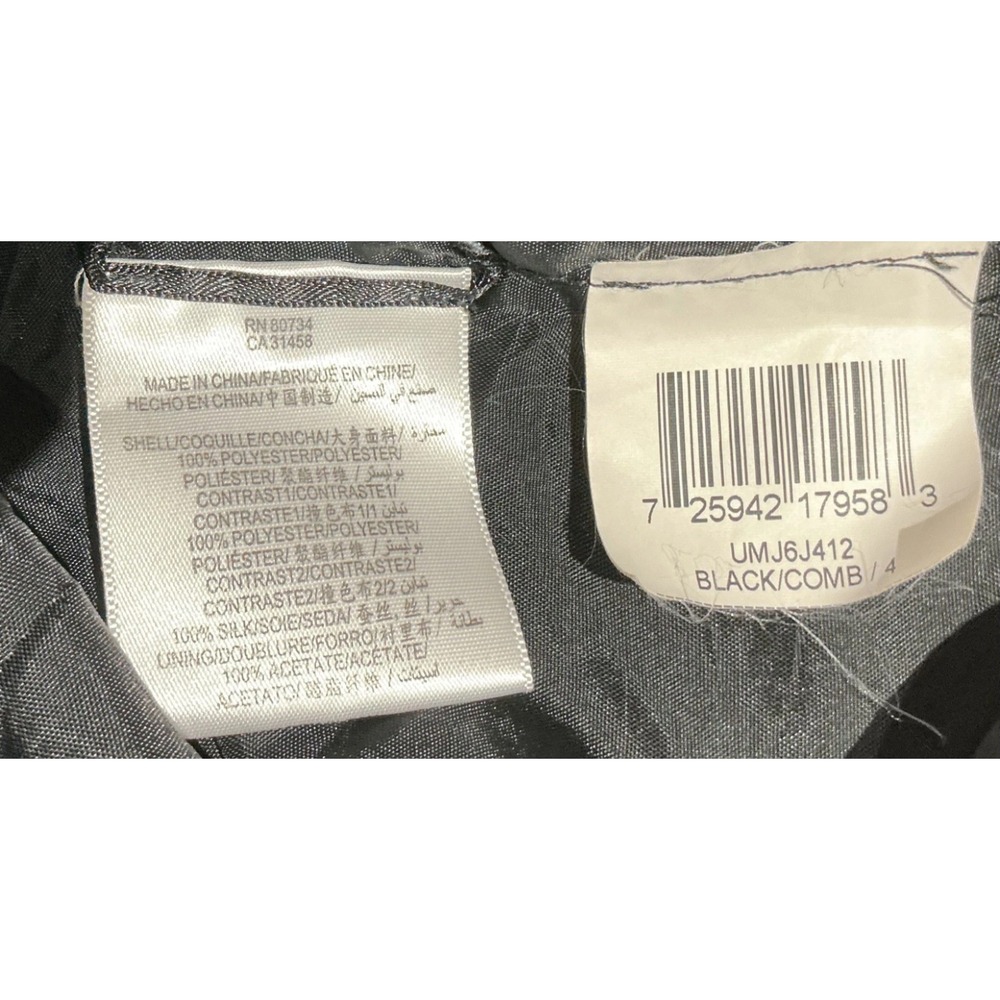 BCBG Maxazaria Designer Dress Womens 4 Black Strapless Rosette Pattern Strapless - Picture 4 of 7